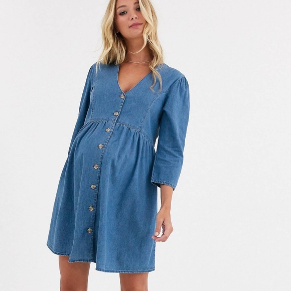 denim tea dress